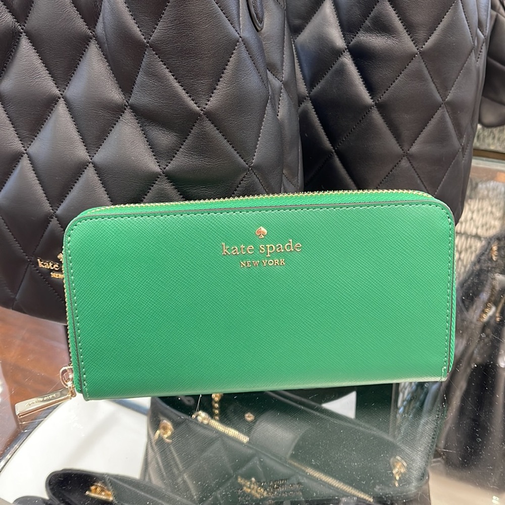 Kate Spade Staci Large Continental Wallet 
Green Bean - Picture 11 of 16